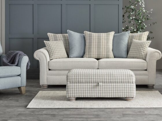Pastel tone Hampton sofa