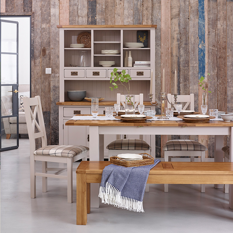 Create a vintage cottage dining space with furniture