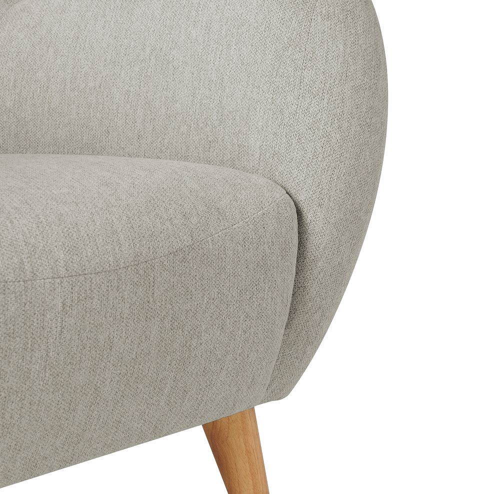 Alexander Accent Chair in Linen Cream Fabric 9