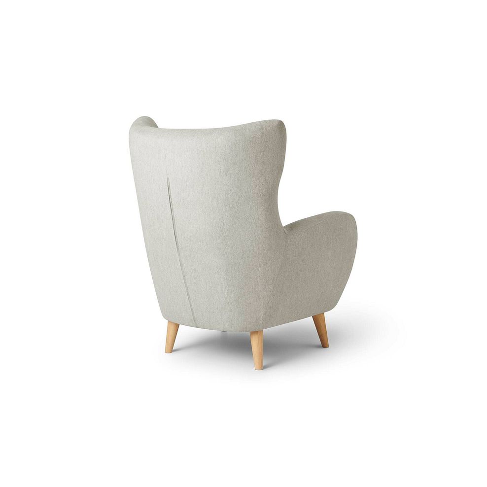 Alexander Accent Chair in Linen Cream Fabric 5