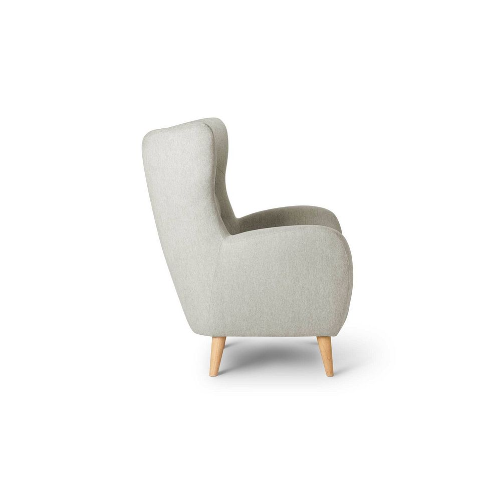 Alexander Accent Chair in Linen Cream Fabric 4