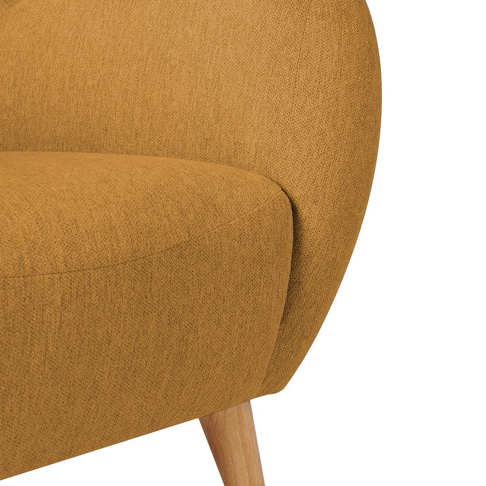Alexander Accent Chair in Linen Mustard Fabric 7