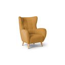 Alexander Accent Chair in Linen Mustard Fabric