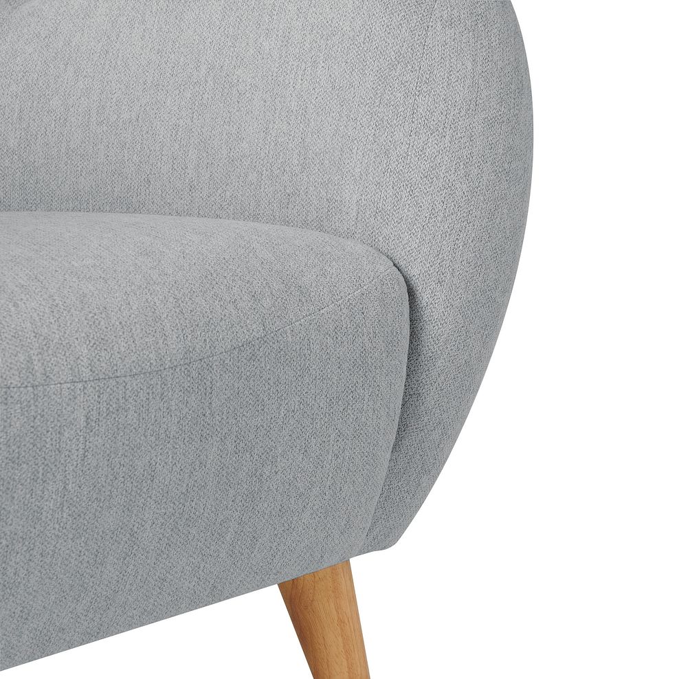 Alexander Accent Chair in Linen Nickel Fabric 9