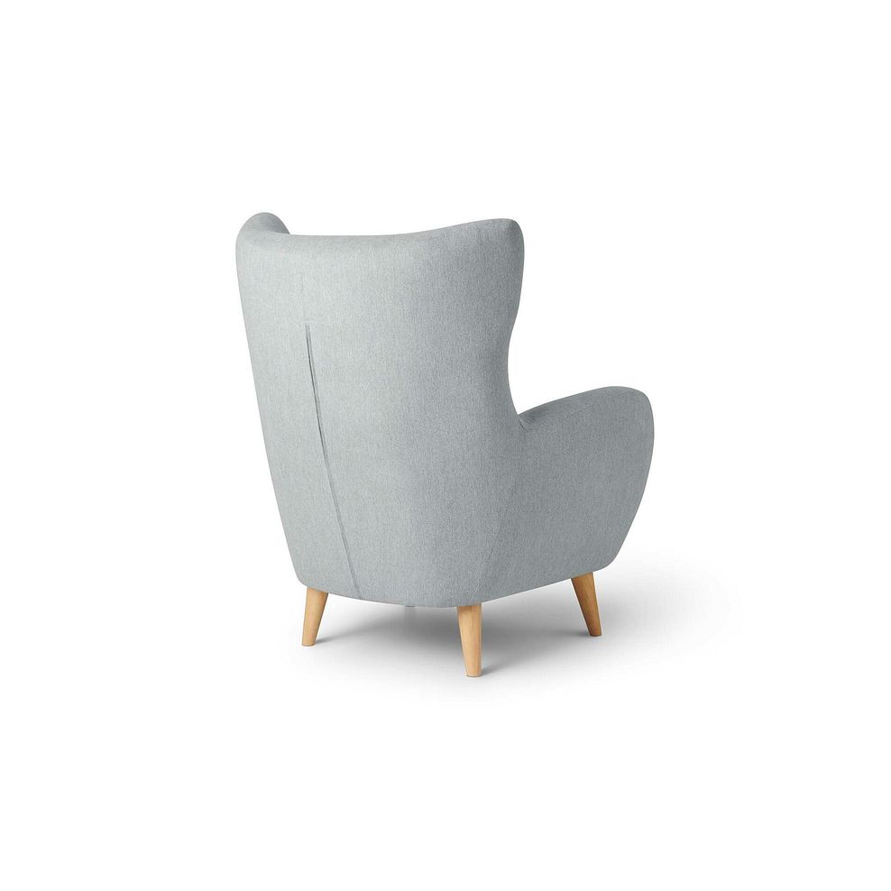Alexander Accent Chair in Linen Nickel Fabric 6