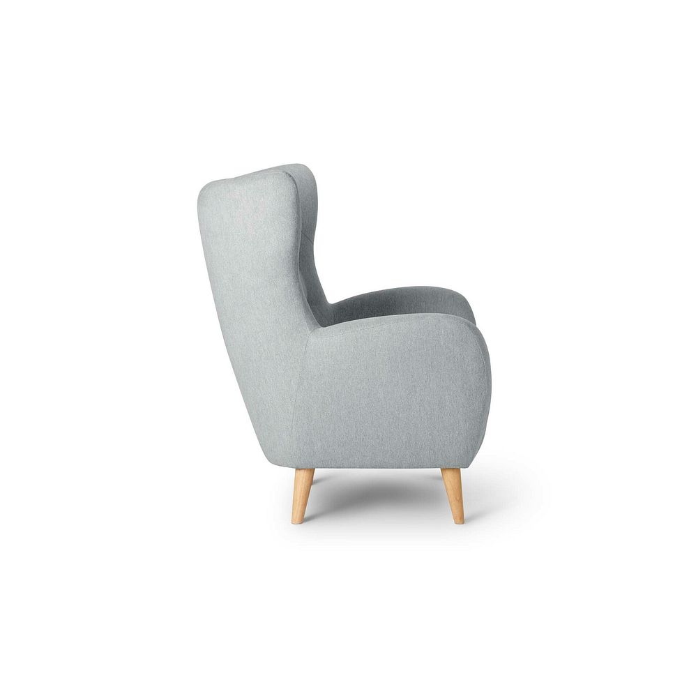 Alexander Accent Chair in Linen Nickel Fabric 5
