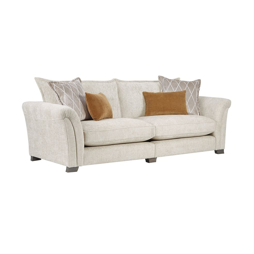 Ashby 4 Seater High Back Sofa in Cream fabric 3