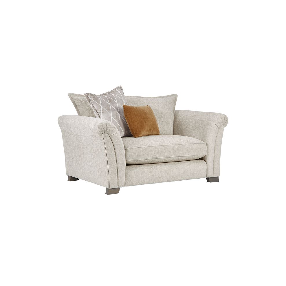 Ashby High Back Loveseat in Cream fabric 3