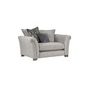Ashby High Back Loveseat in Silver fabric