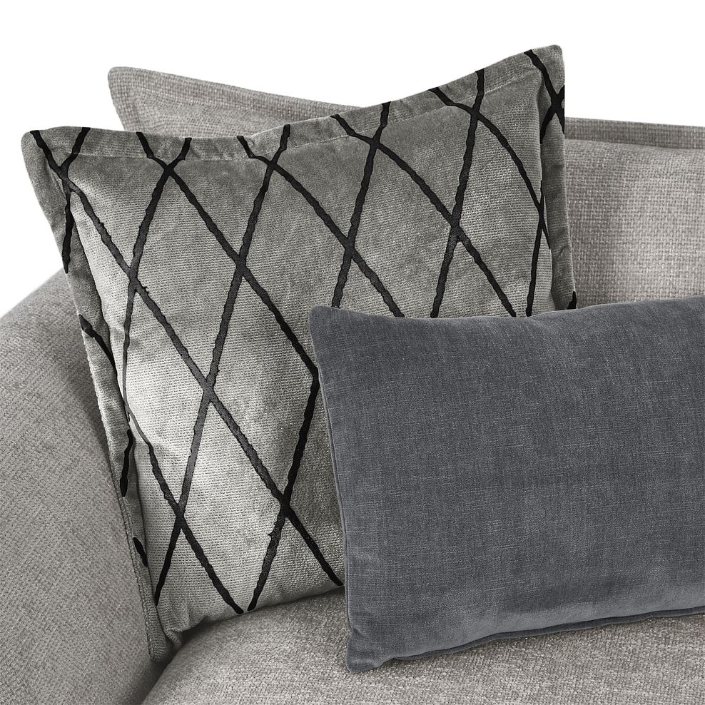 Ashby High Back Loveseat in Silver fabric 8