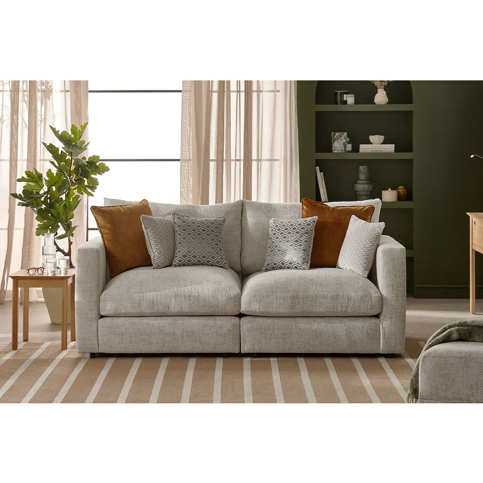 Malvern 2 Seater Modular Sofa in Beige fabric - Group 8 2