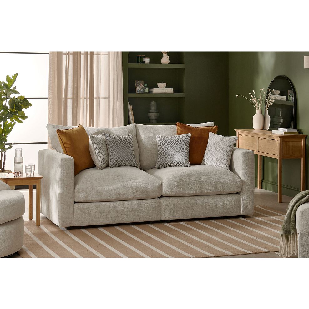Malvern 2 Seater Modular Sofa in Beige fabric - Group 8 1