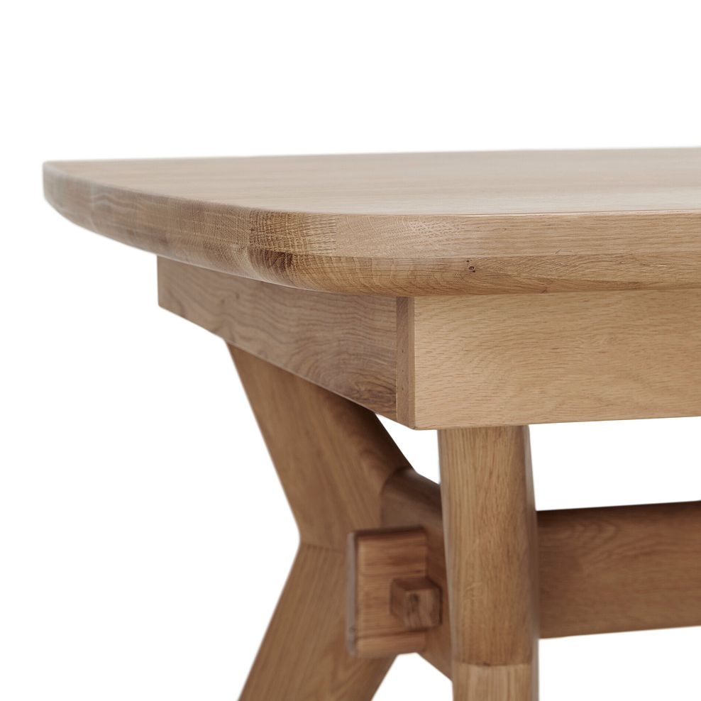 Bentley Natural Solid Oak Extending Dining Table + 2 Bentley Natural Oak Benches 10