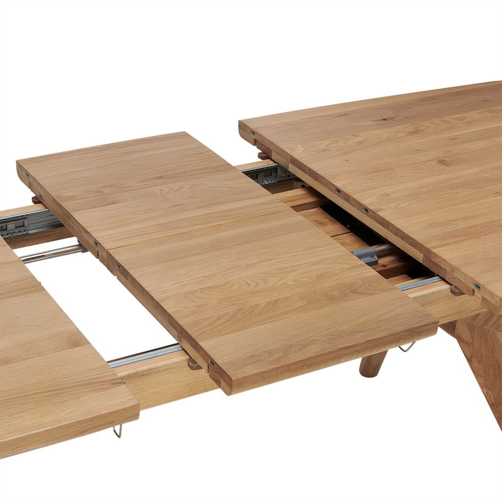 Bentley Natural Solid Oak Extending Dining Table + 2 Bentley Natural Oak Benches 12