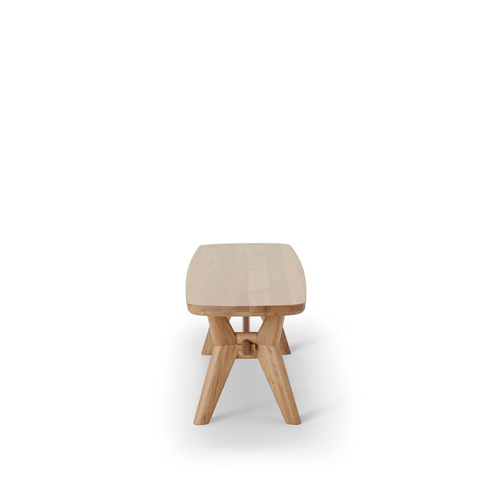 Bentley Natural Solid Oak Extending Dining Table + 2 Bentley Natural Oak Benches 16