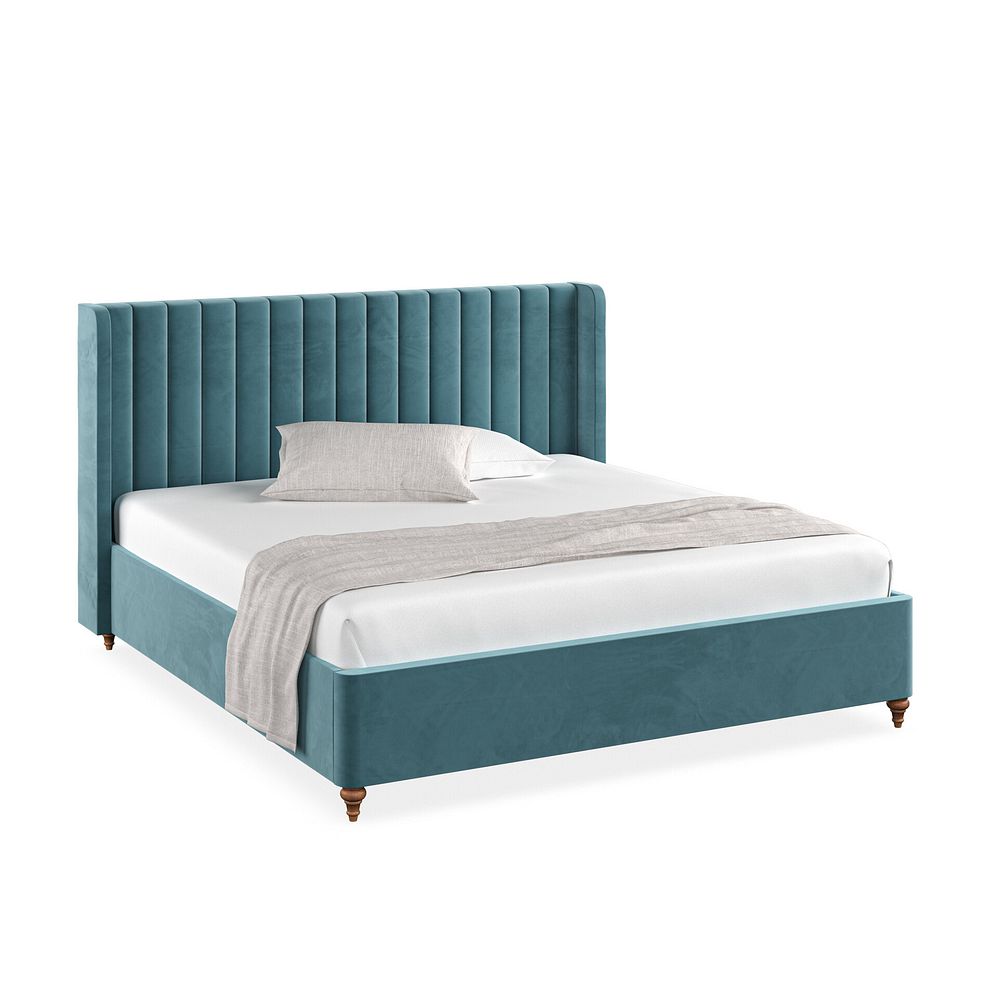 Bloomsbury Super King-size Ottoman Storage Bed in Sunningdale Kingfisher Fabric 5