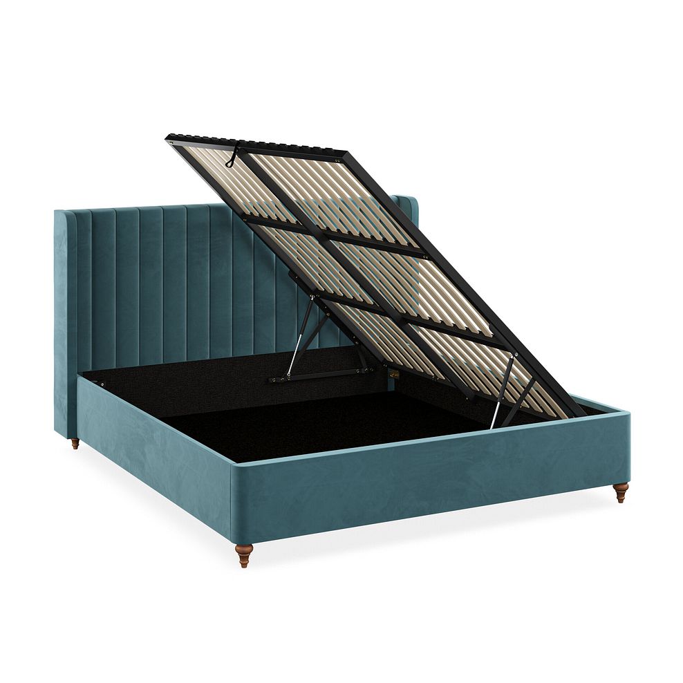 Bloomsbury Super King-size Ottoman Storage Bed in Sunningdale Kingfisher Fabric 7