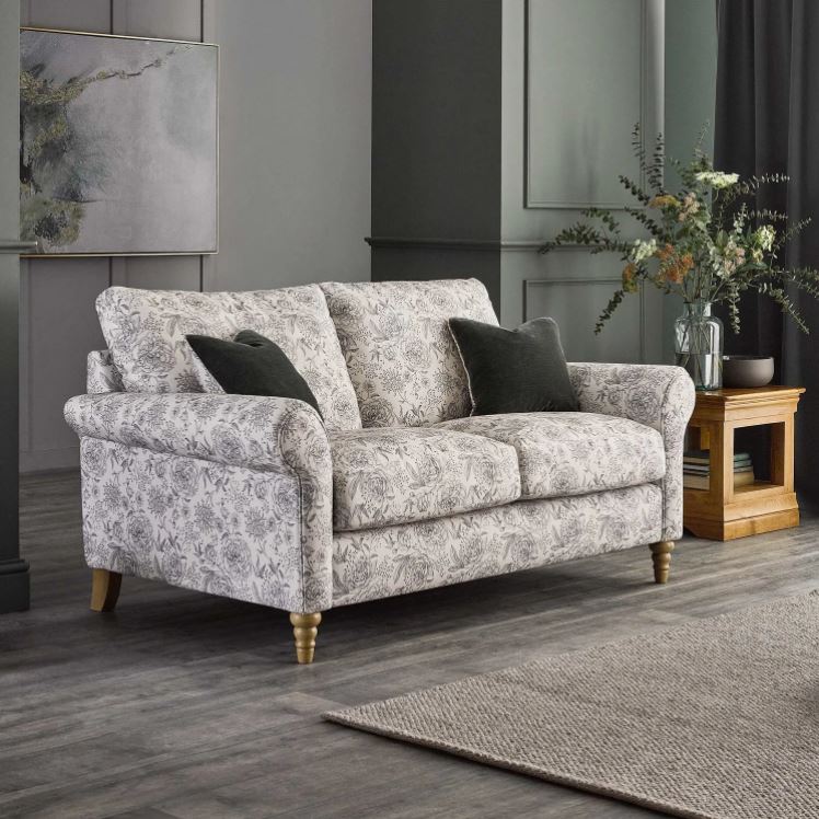 Bramble grey floral sofa