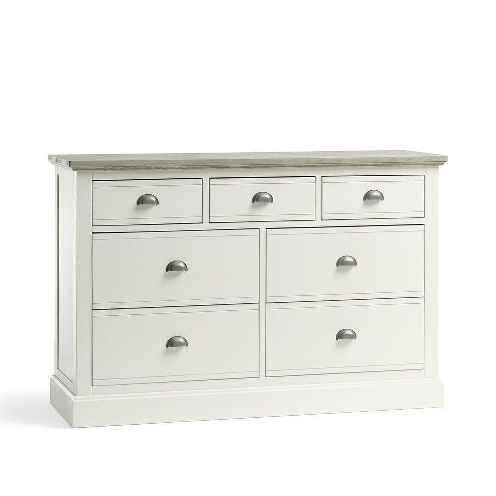 Brompton Painted Acacia and Ash Top 7 Drawer Chest (3+4) - Solid Hardwood 3