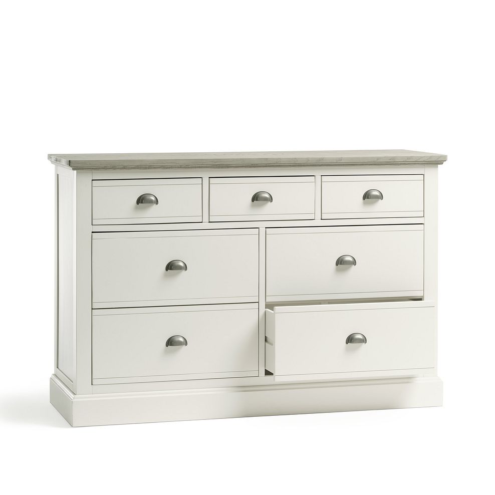 Brompton Painted Acacia and Ash Top 7 Drawer Chest (3+4) - Solid Hardwood 5