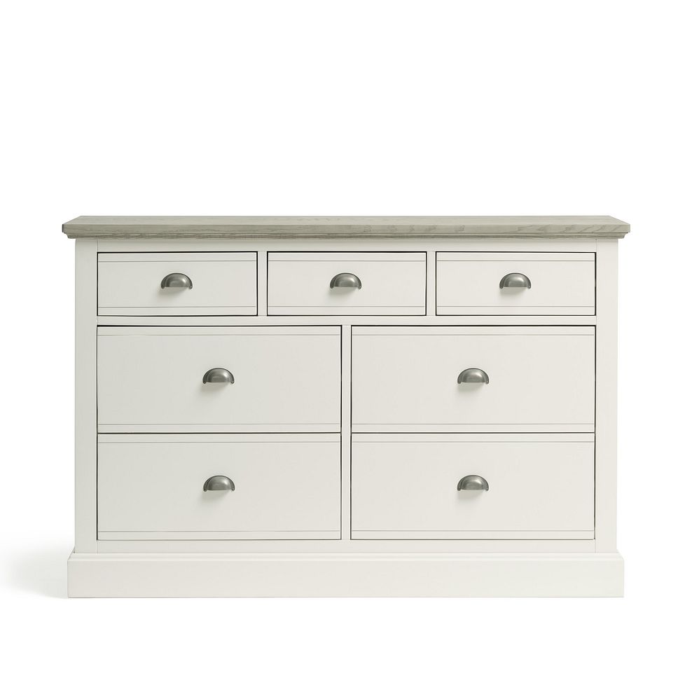 Brompton Painted Acacia and Ash Top 7 Drawer Chest (3+4) - Solid Hardwood 4