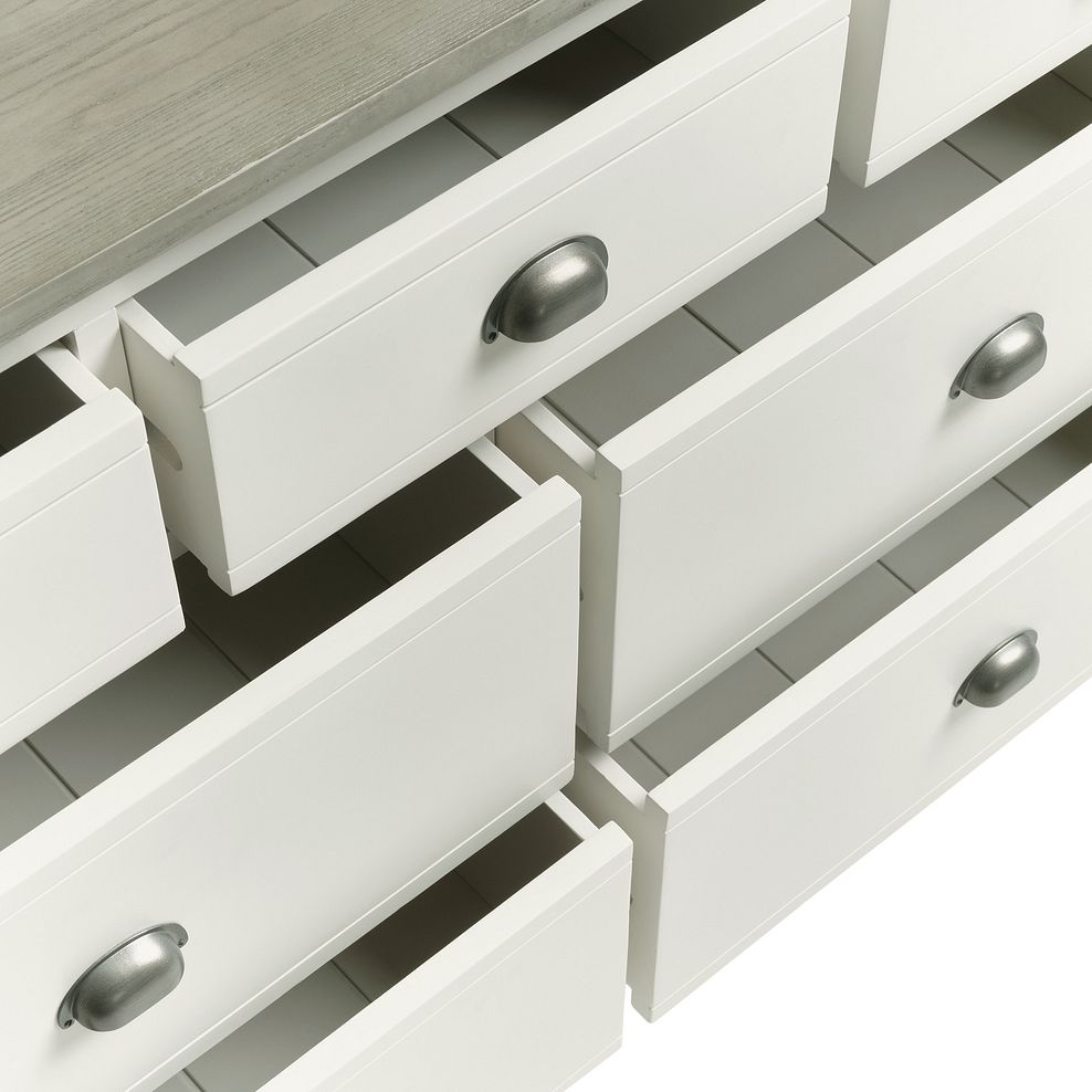 Brompton Painted Acacia and Ash Top 7 Drawer Chest (3+4) - Solid Hardwood 9