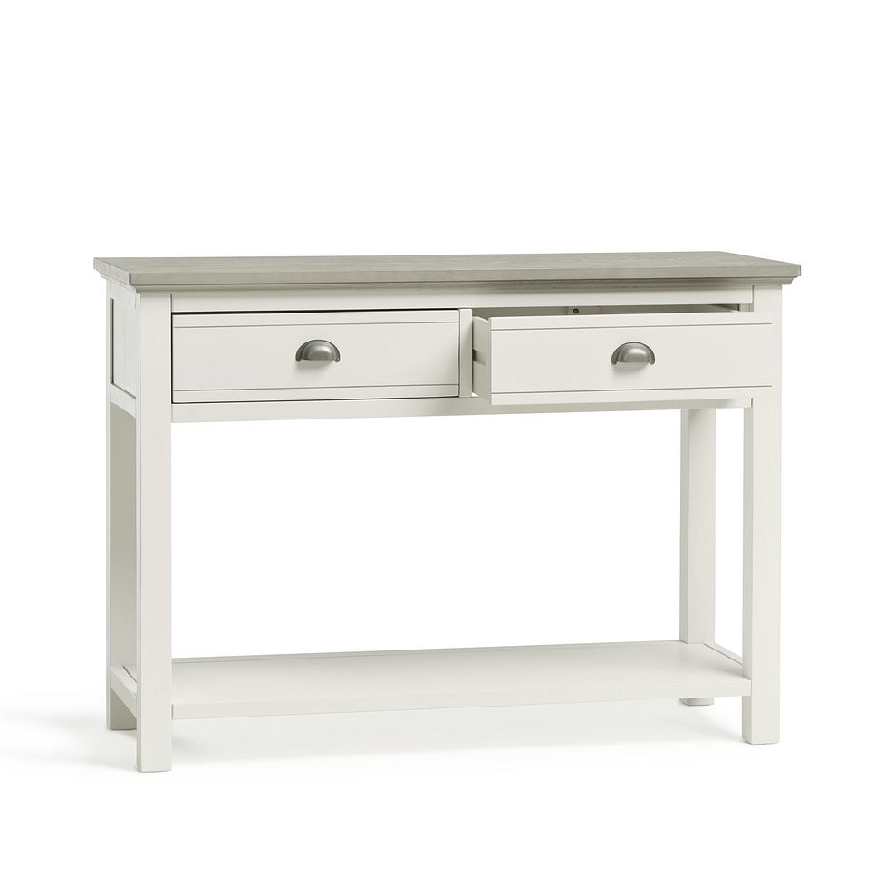 Brompton Painted Acacia and Ash Top Console Table - Solid Hardwood 4