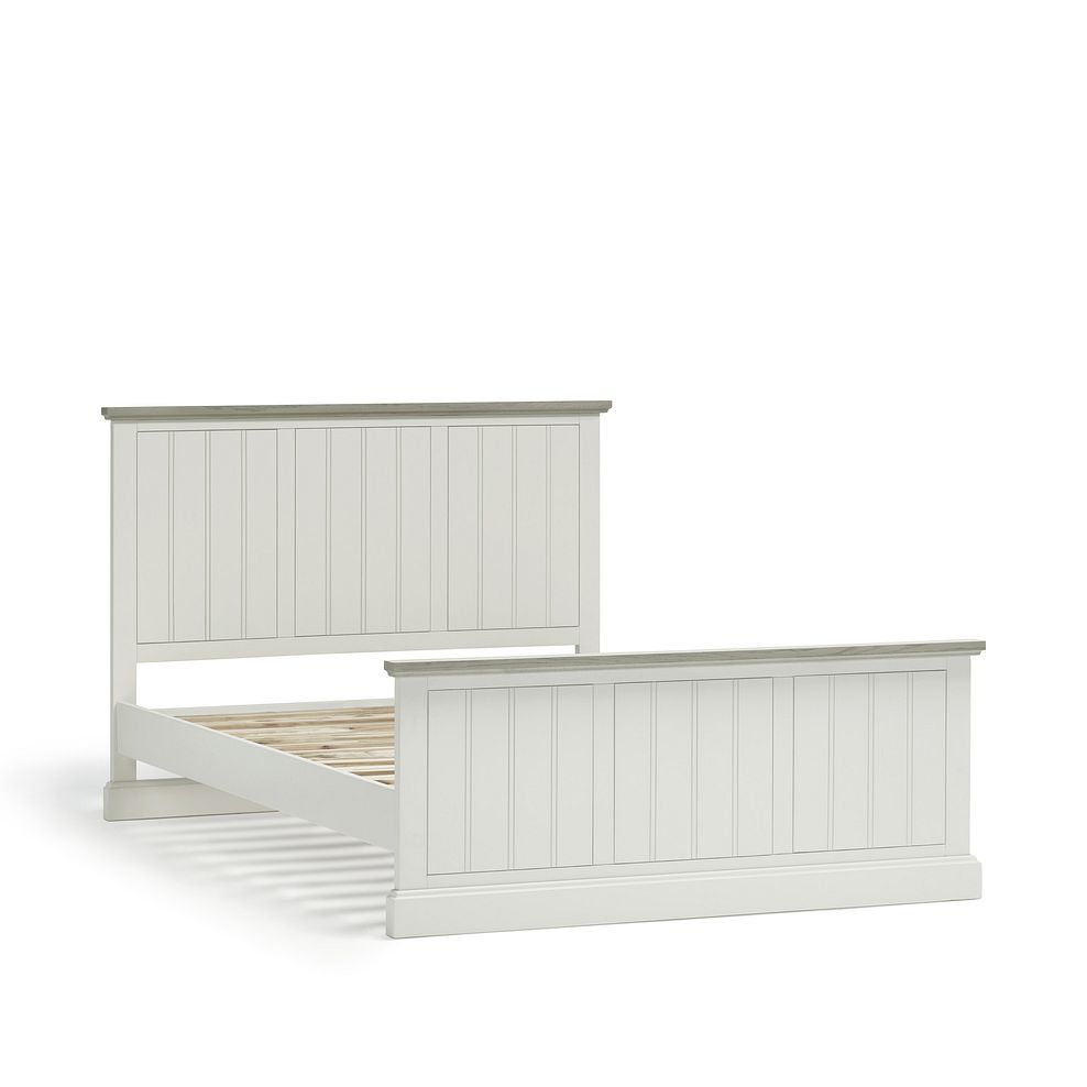 Brompton Painted Acacia and Ash Top Double Bed - Solid Hardwood 3