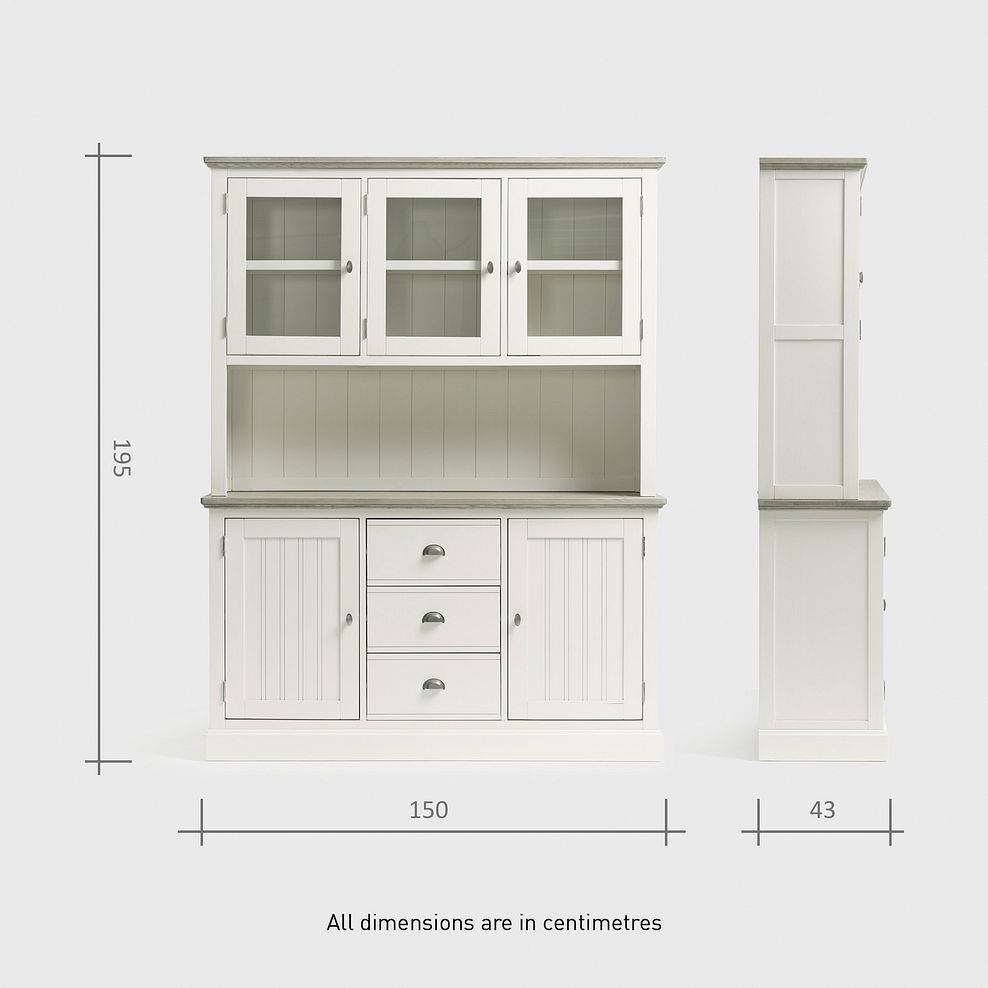 Brompton Painted Acacia and Ash Top Large Dresser - Solid Hardwood 9