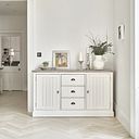 Brompton Painted Acacia and Ash Top Large Sideboard - Solid Hardwood