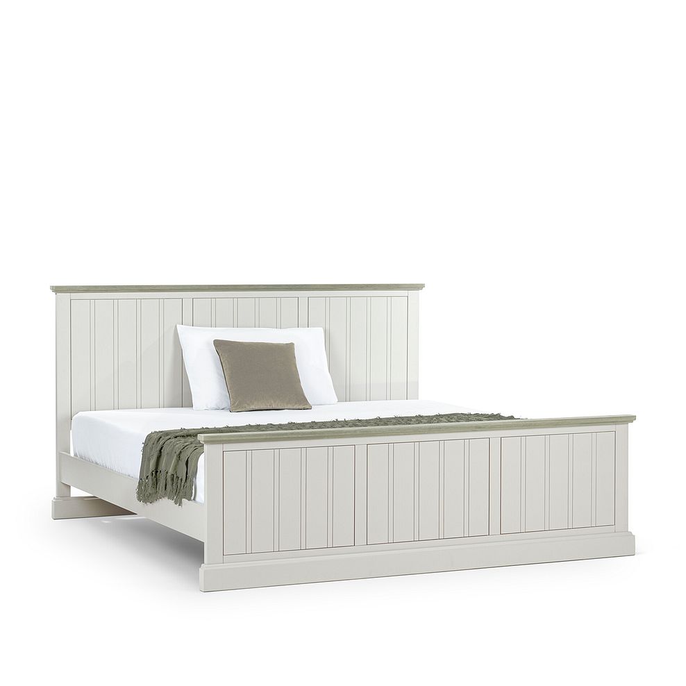 Brompton Painted Acacia and Ash Top Super King-size Bed - Solid Hardwood 3