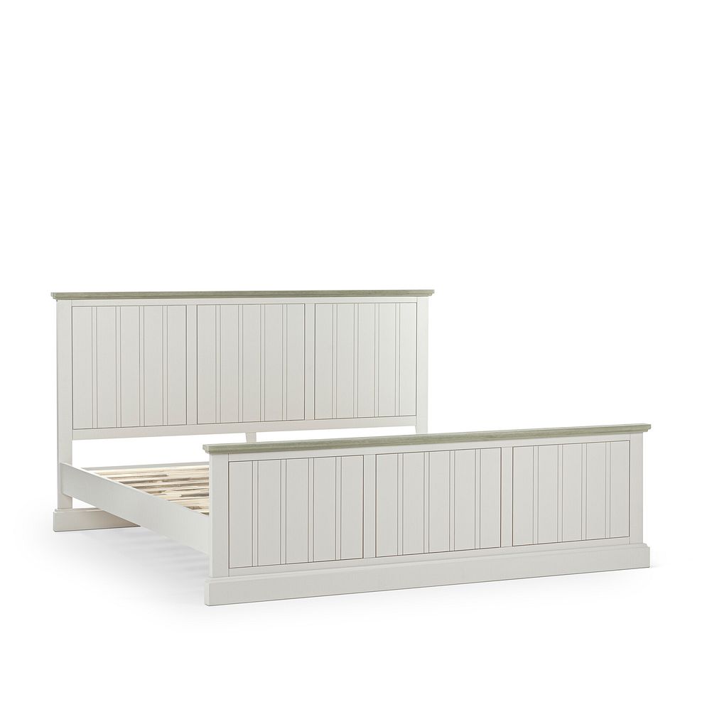 Brompton Painted Acacia and Ash Top Super King-size Bed - Solid Hardwood 4