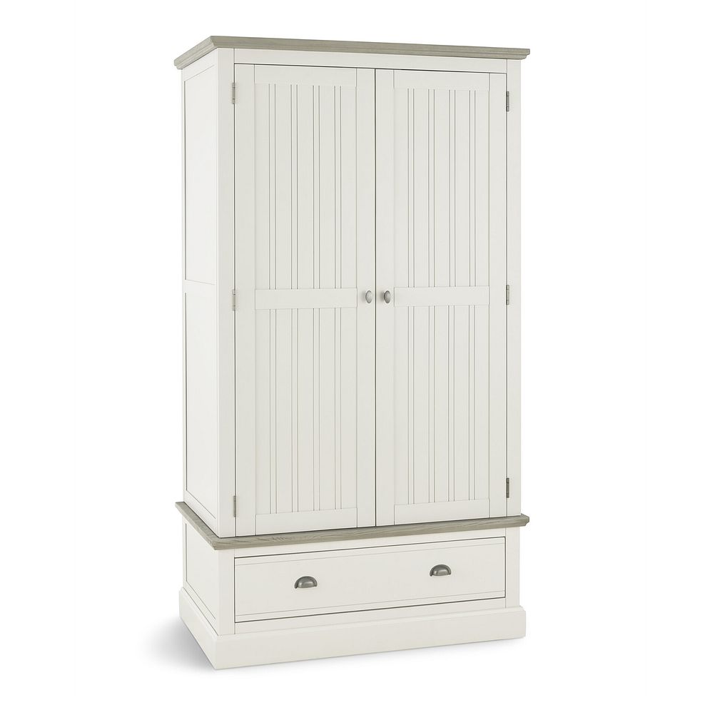 Brompton Painted Acacia and Ash Top Double Wardrobe - Solid Hardwood 5