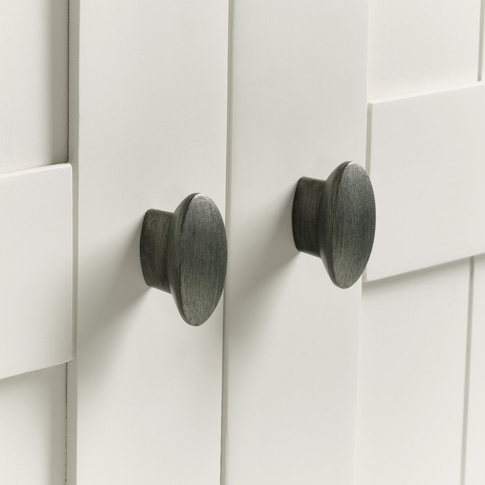 Brompton Painted Acacia and Ash Top Double Wardrobe - Solid Hardwood 9