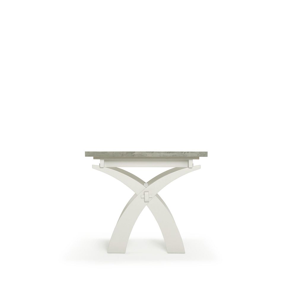 Brompton Painted Acacia and Ash Top 5ft 11" Table with 6 Brompton Chairs with Plain Truffle Fabric Pads 7