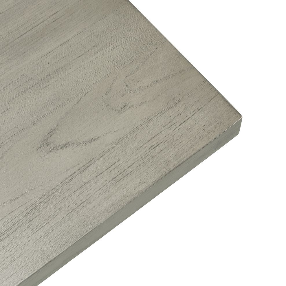 Brompton Painted Acacia and Ash Top 5ft 11" Table with 6 Brompton Chairs with Plain Truffle Fabric Pads 8