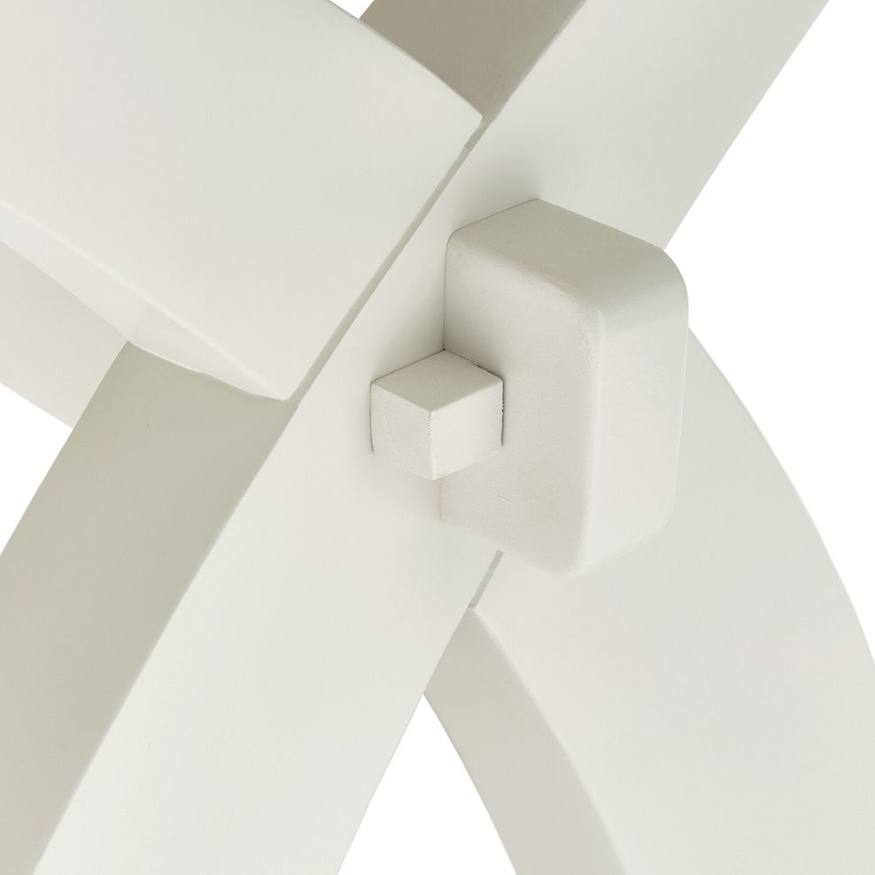 Brompton Painted Acacia and Ash Top 5ft 11" Table with 6 Brompton Chairs with Plain Truffle Fabric Pads 9