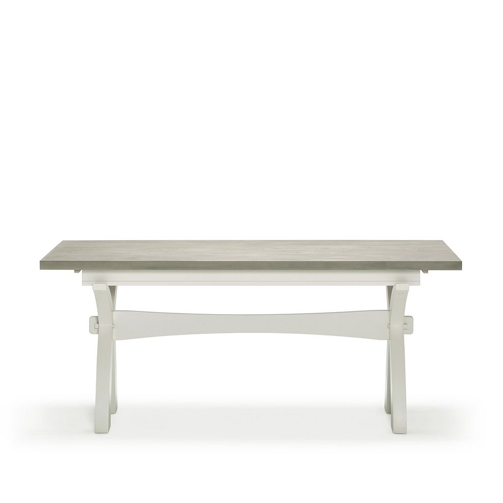 Brompton Dining Table + 6 Brompton Dining Chairs with Plain Grey Fabric Pads 3