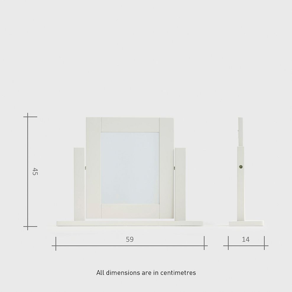Brompton Painted Acacia Dressing Mirror - Solid Hardwood 6
