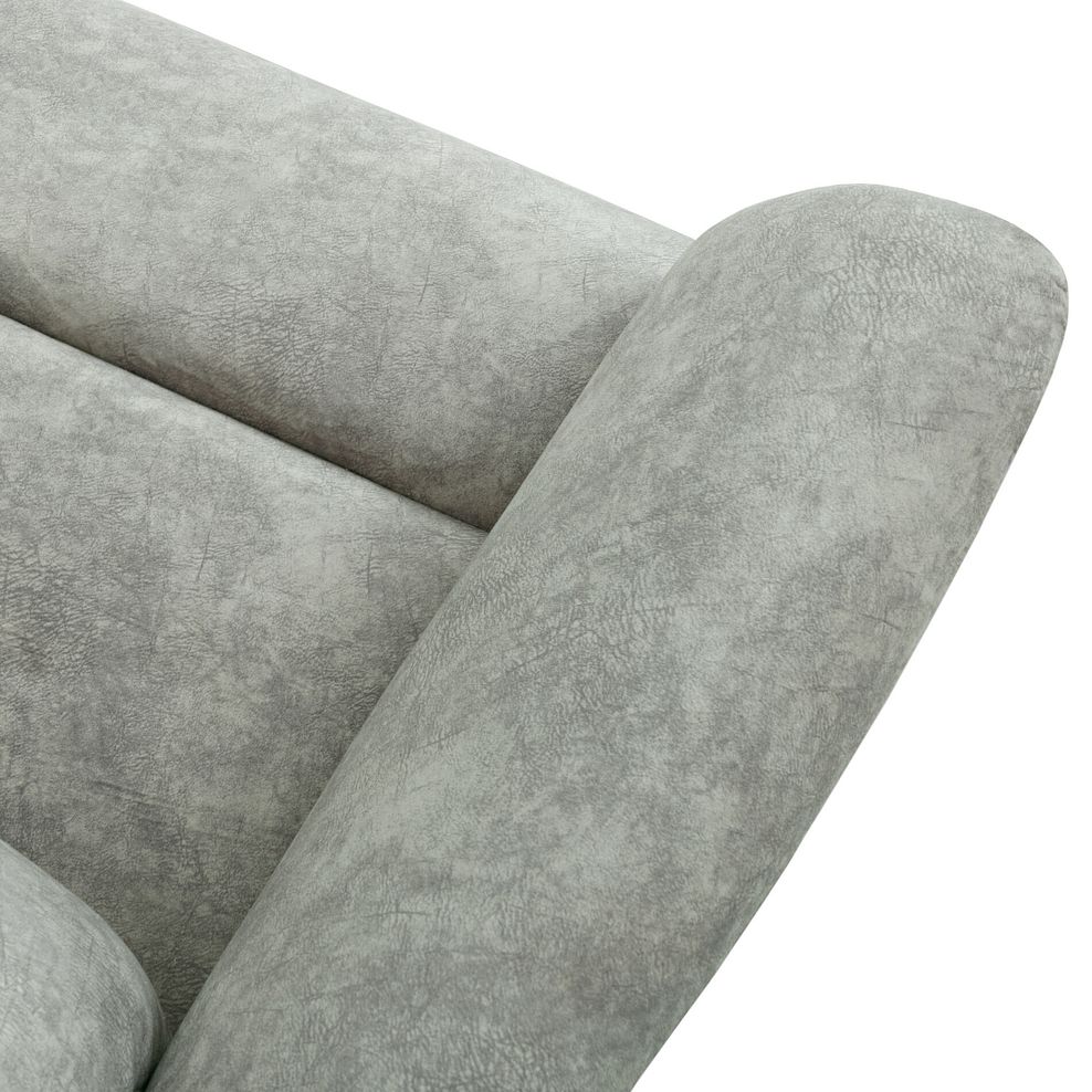 Brunel 3 Seater Electric Recliner Sofa with Multifunctional Middle Seat in Marble Silver Fabric 15