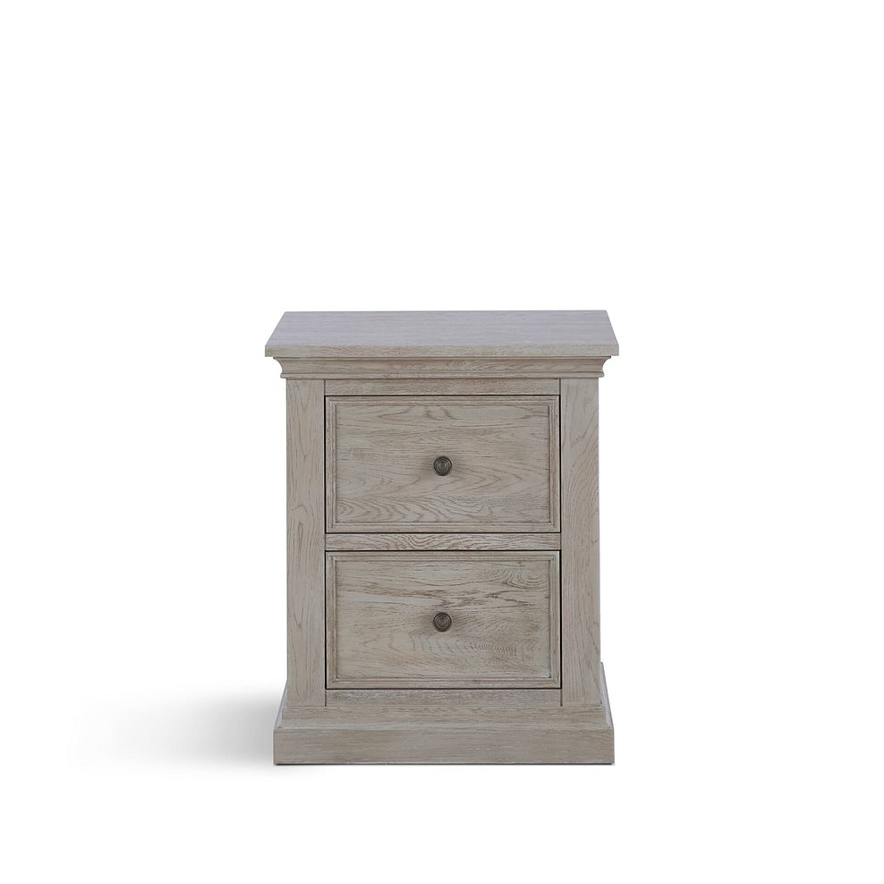 Burleigh Light Grey 2 Drawer Bedside Table - Solid Hardwood 4