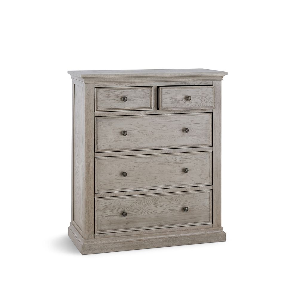 Burleigh Light Grey 5 Drawer Chest (2+3) - Solid Hardwood 5