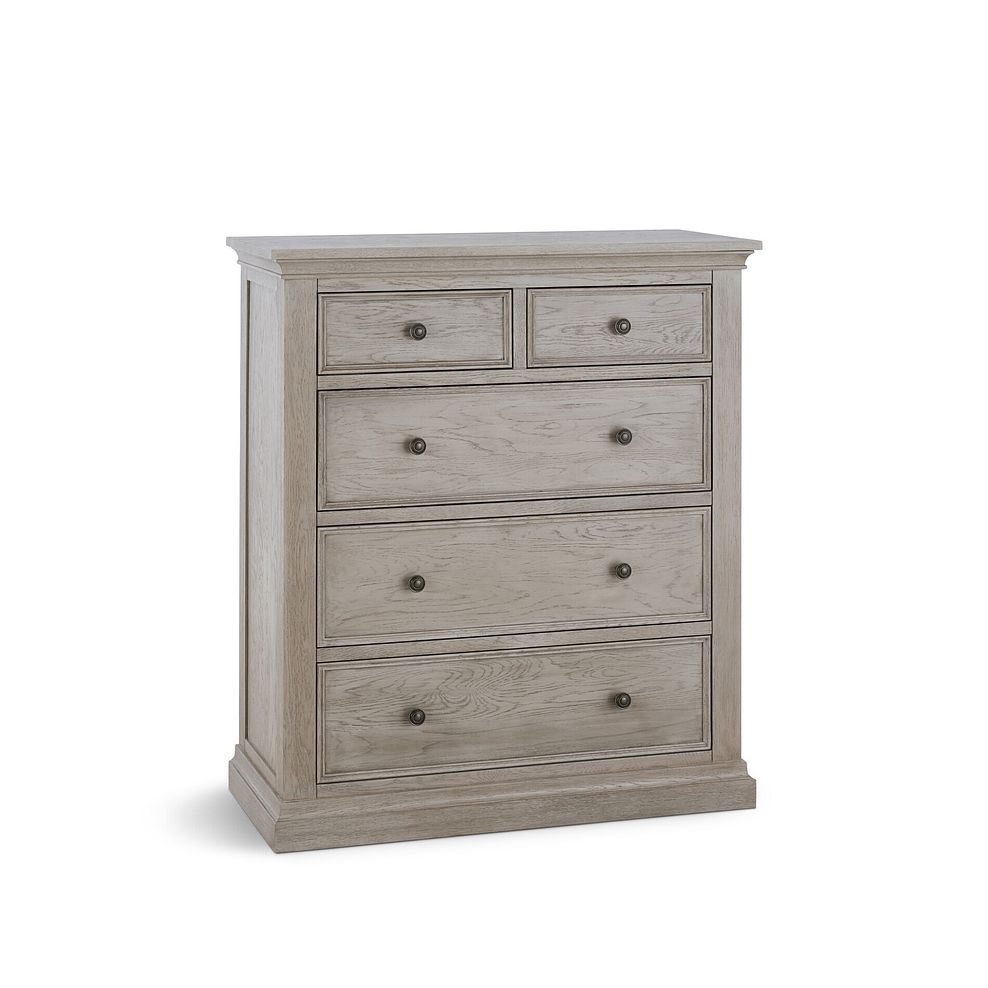 Burleigh Light Grey 5 Drawer Chest (2+3) - Solid Hardwood 3