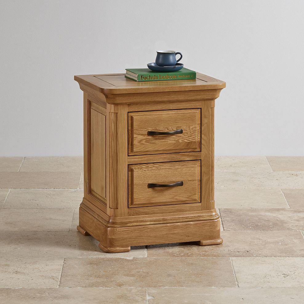Canterbury Natural Solid Oak Bedside Table 3