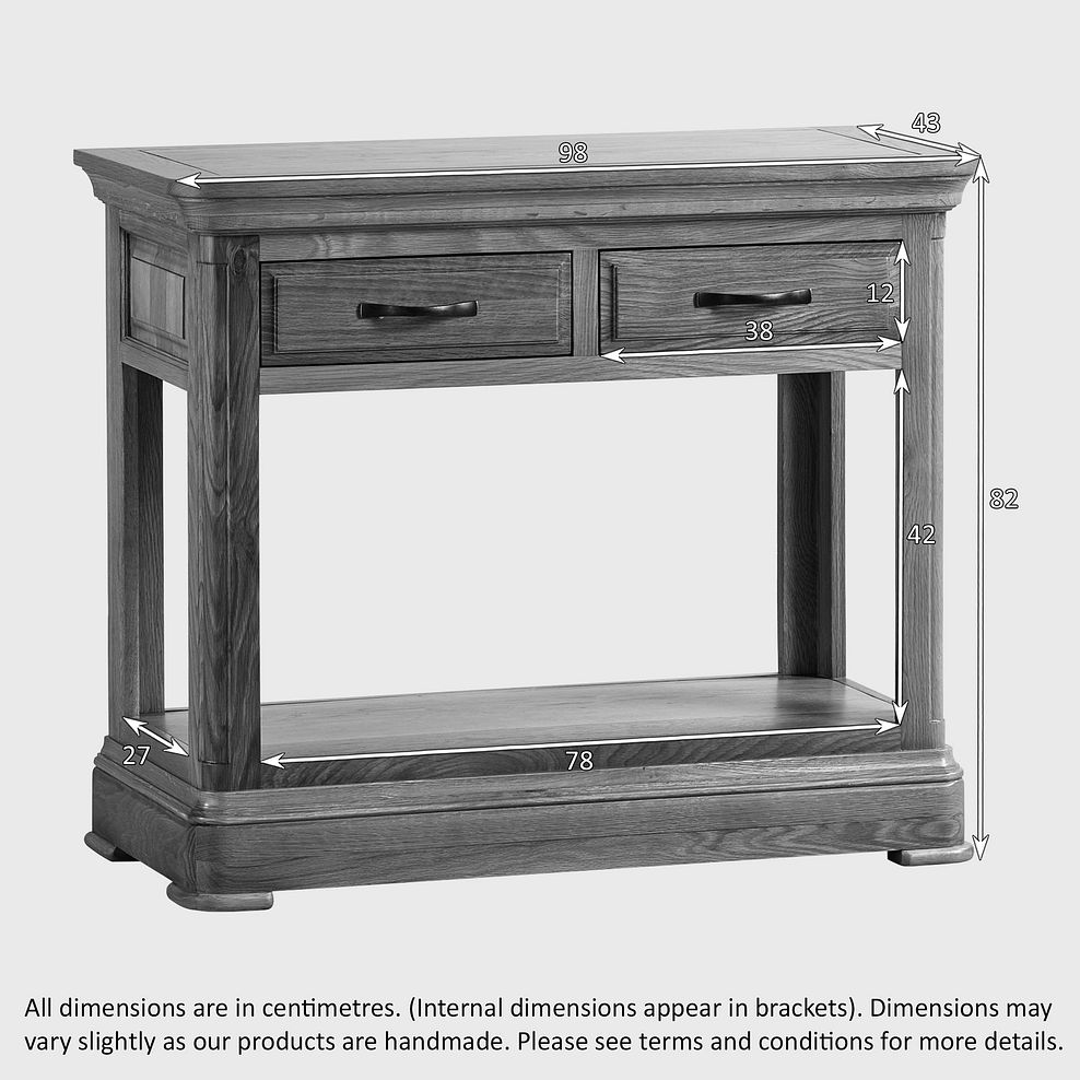 Canterbury Natural Solid Oak Console Table 7