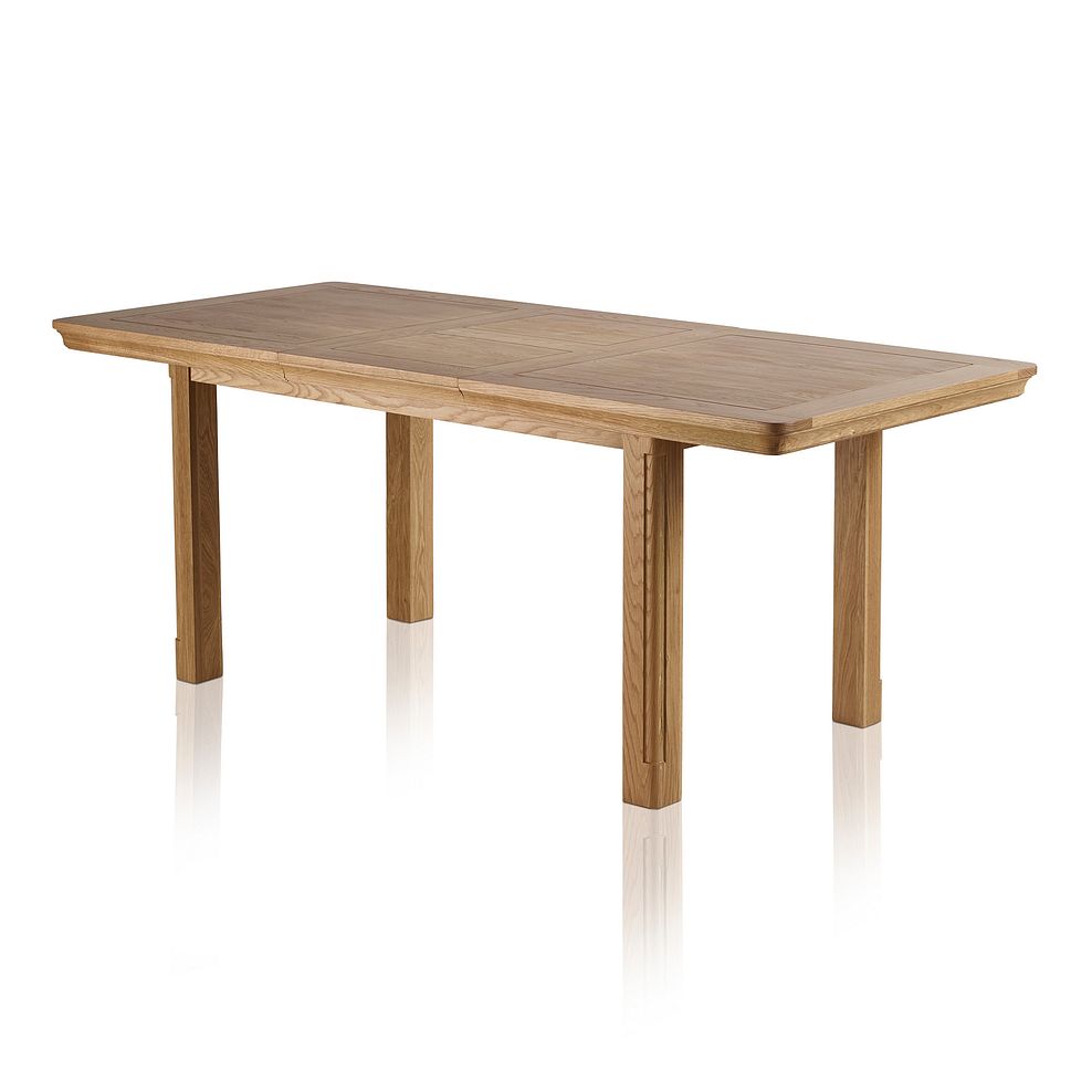 Canterbury Natural Solid Oak Extending Table and 6 Cross Back Chairs with Plain Charcoal Seats 3