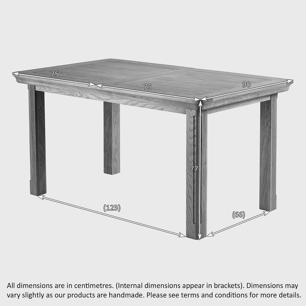 Canterbury Natural Solid Oak Extending Table and 6 Cross Back Chairs with Plain Charcoal Seats 6