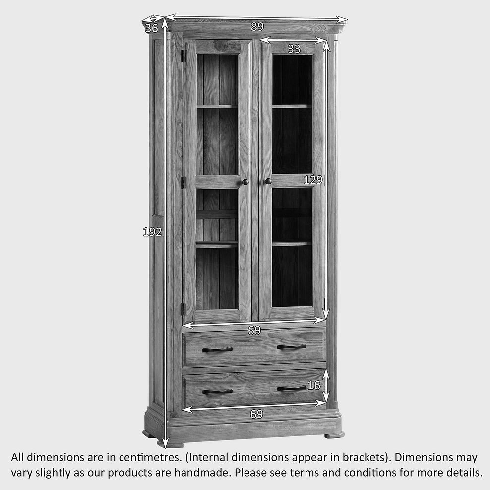 Canterbury Natural Solid Oak Glazed Display Cabinet 8