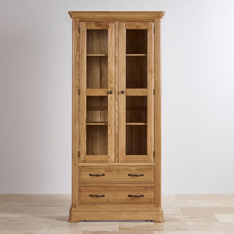 Canterbury Natural Solid Oak Glazed Display Cabinet 5