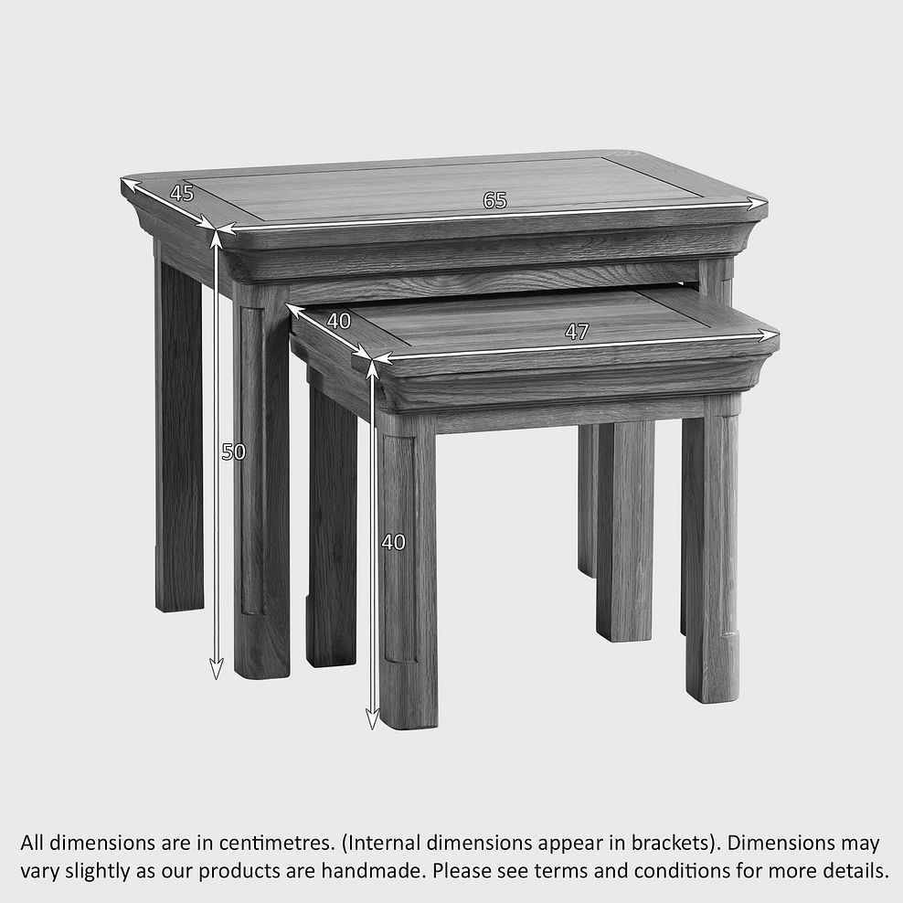 Canterbury Natural Solid Oak Nest of Tables 7
